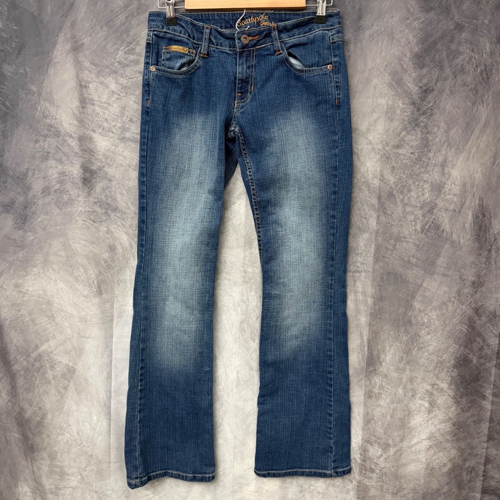 Southpole Jeans Womens 5 Medium Wash Denim Bootcut Low Rise Y2K RN 82628